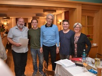 25. Jahre Mitglied: Bernd Siesenop, Pascal van den Berg, Marvin van den Berg und Marianne van den Berg (v. l.)