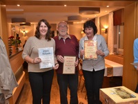 Carina Rustler (25 Jahre Mitglied), Erika Petry (40 Jahre Mitglied) und Roland Berndt (50 Jahre Mitglied) v. l.